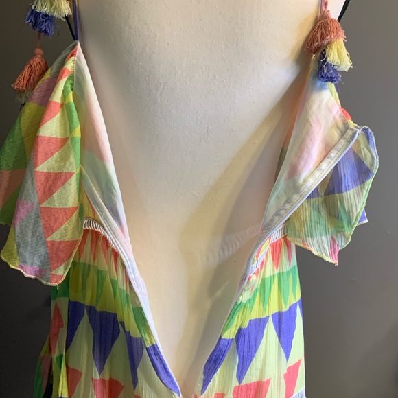 Place Nationale X Revolve Le Camus Mosaic Tiered Sun Dress. Size M. EUC - Picture 7 of 15